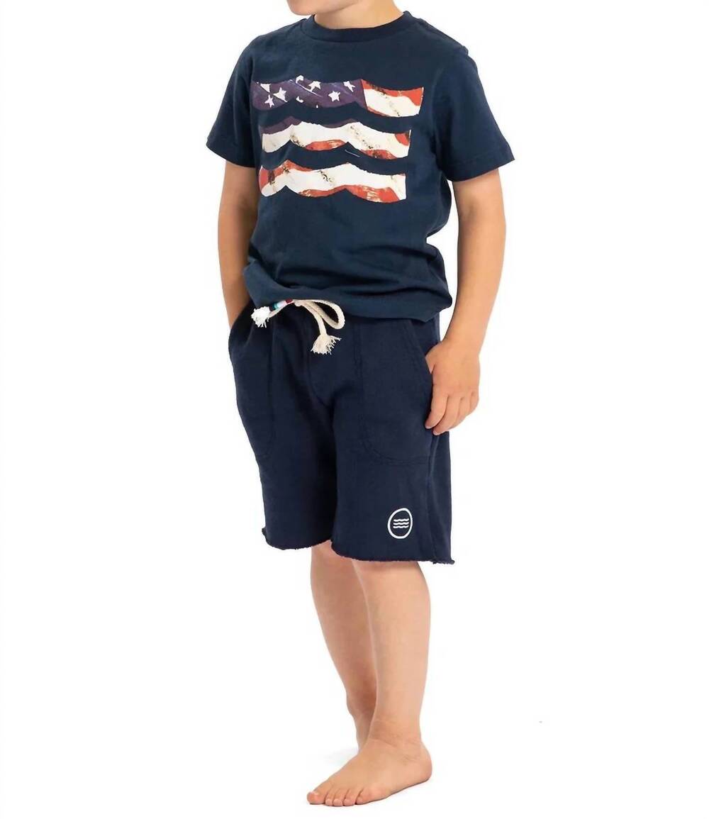 NEW SOL ANGELES american waves tee in blue